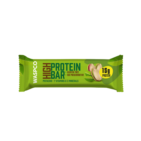 WASPCO Antep Fıstıklı Yüksek Protein Bar 50g