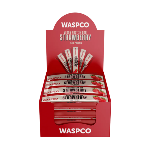 WASPCO Çilekli Vegan Protein Bar 40g x 16 Adet