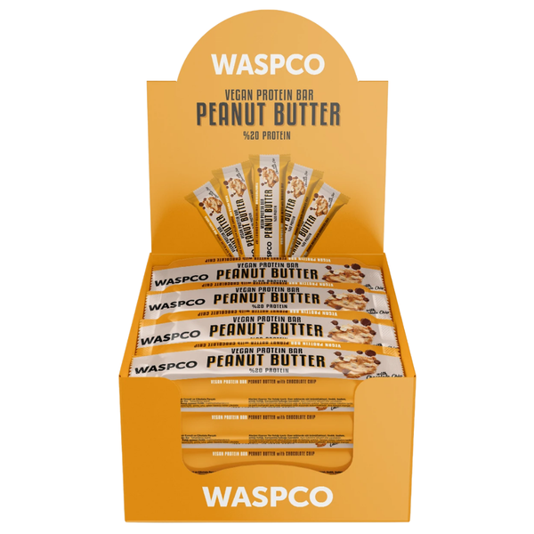 WASPCO Fıstık Ezmeli Vegan Protein Bar 40g x 16 Adet