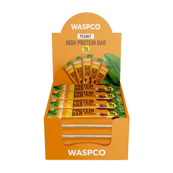 WASPCO Yer Fıstık ve Kakaolu Yüksek Protein Bar 50g x 12 Adet