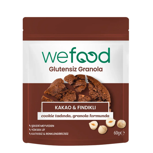 WEFOOD Glutensiz Granola Bites Kakao & Fındıklı 60g