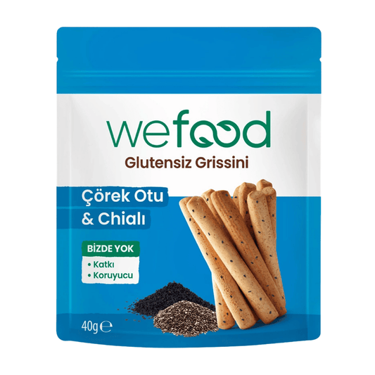 WEFOOD Glutensiz Grissini Çörek Otu & Chia'lı 40g