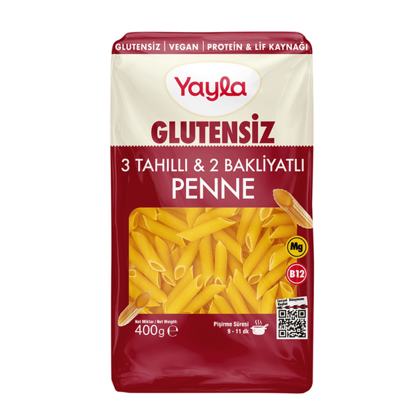 YAYLA Glutensiz 3 Tahıllı ve 2 Bakliyatlı Penne 400g