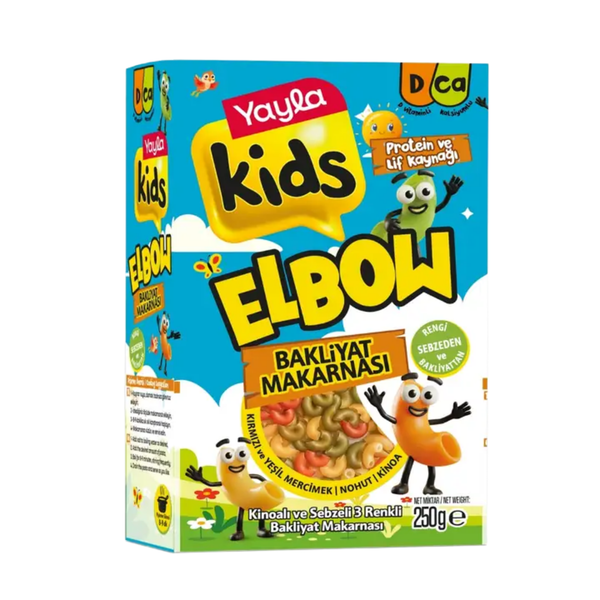 YAYLA Kids Kinoalı Sebzeli 3 Renkli Elbow Bakliyat Makarnası 250g