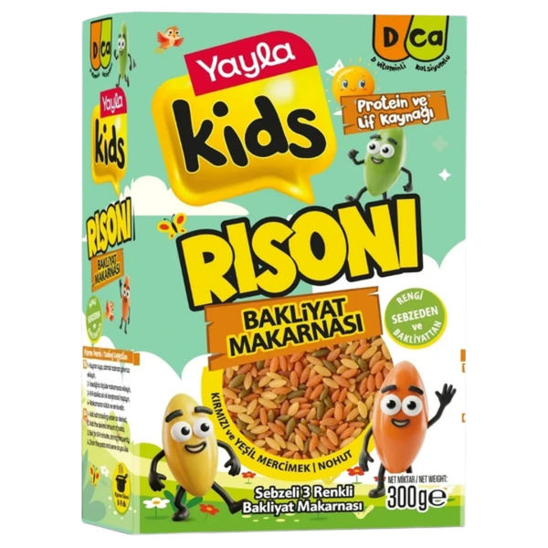 YAYLA Kids Sebzeli 3 Renkli Risoni Bakliyat Makarnası 300g