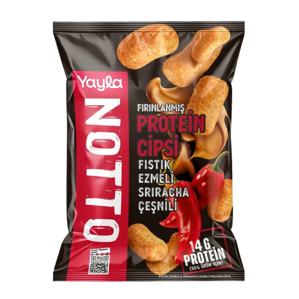 YAYLA Notto Fıstık Ezmeli ve Sriracha Çeşnili Protein Cipsi 50g