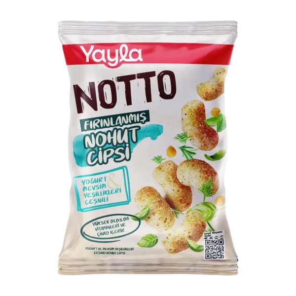 YAYLA Notto Yoğurt ve Mevsim Yeşillikleri Çeşnili Nohut Cipsi 55g