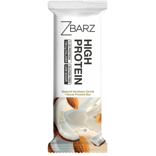 ZBARZ Bademli Hindistan Cevizli Yüksek Proteinli Bar 35g