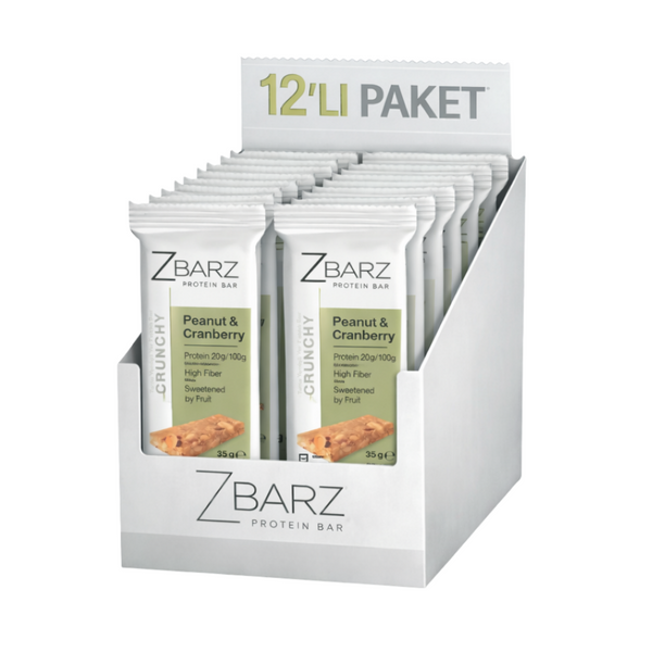ZBARZ Crunchy Turna Yemişli Yer Fıstıklı Proteinli Bar 35g x 12 Adet