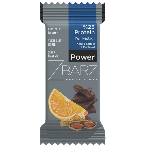 ZBARZ Power Yer Fıstıklı Portakallı Protein Bar 35g