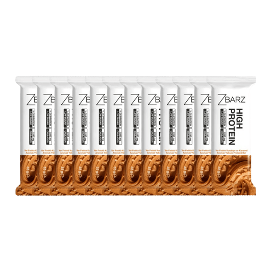 Zbarz Yer fıstıklı Kurabiye ve Karamel Aromalı Yüksek Proteinli Bar 35g x 12 Adet