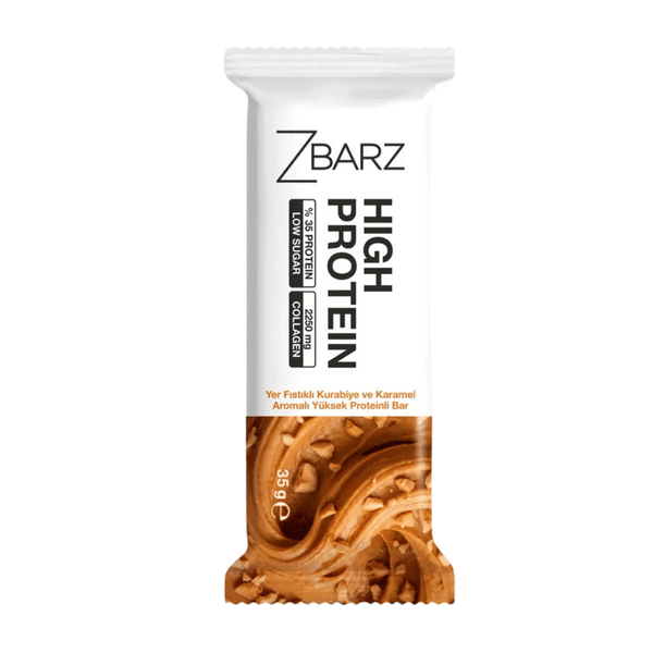 ZBARZ Yer fıstıklı Kurabiye ve Karamel Aromalı Yüksek Proteinli Bar 35g