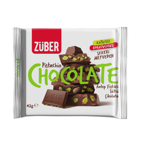 ZÜBER Antep Fıstıklı Sütlü Çikolata 42g