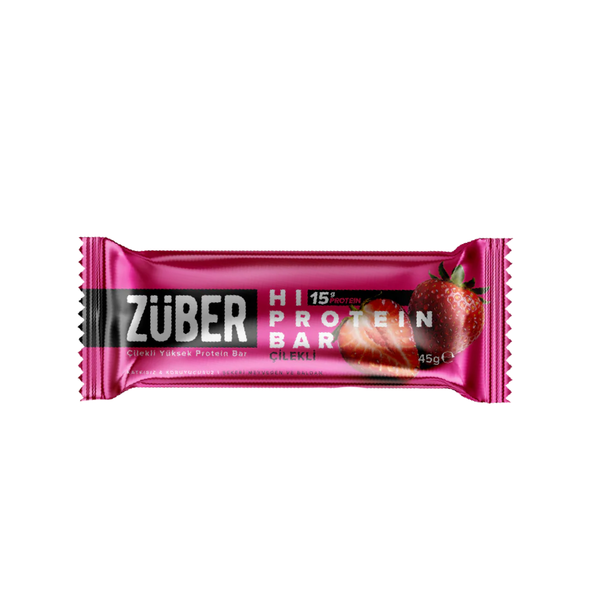 ZÜBER Çilekli Hi Protein Bar 45g