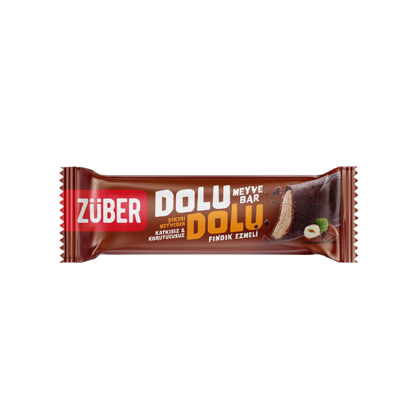 ZÜBER Dolu Dolu Fındık Ezmeli Meyve Bar 30g