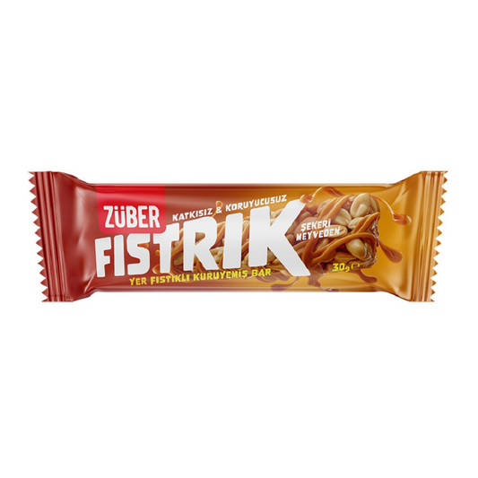 ZÜBER Fıstrık Yer Fıstıklı Kuruyemiş Bar 30g