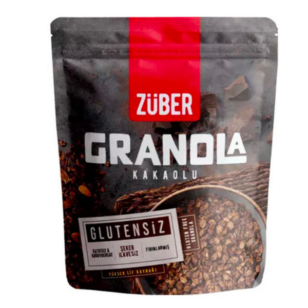 ZÜBER Glutensiz Kakaolu Granola 180g