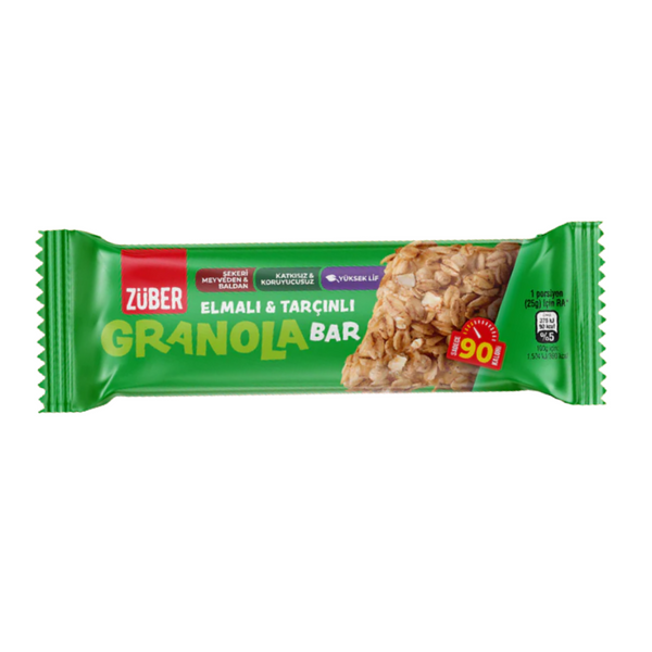 ZÜBER Granola Bar Elmalı Tarçınlı 25g