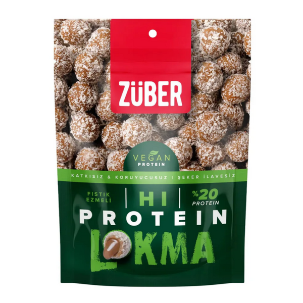 ZÜBER Yüksek Proteinli Vegan Lokma Fıstık Ezmeli 84g