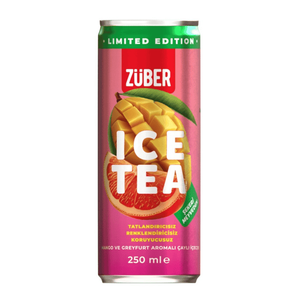 ZÜBER Ice Tea Mango Greyfurt Aromalı 250ml