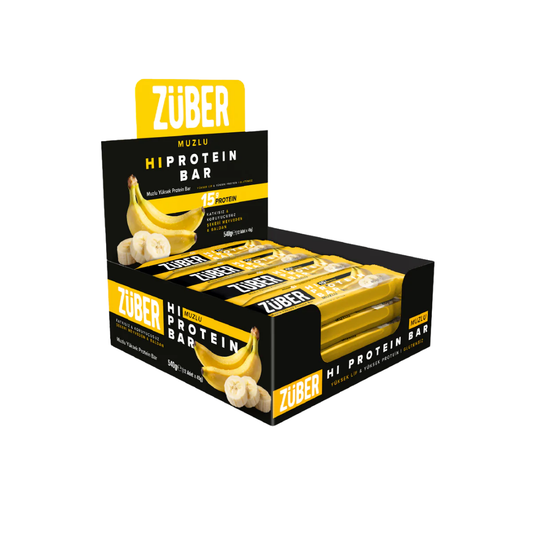 ZÜBER Muzlu Hi Protein Bar 45g X 12 Adet