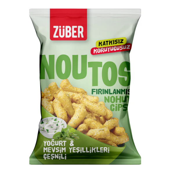 ZÜBER Noutos Nohut Cipsi Yoğurt ve Mevsim Yeşillikleri 55 g