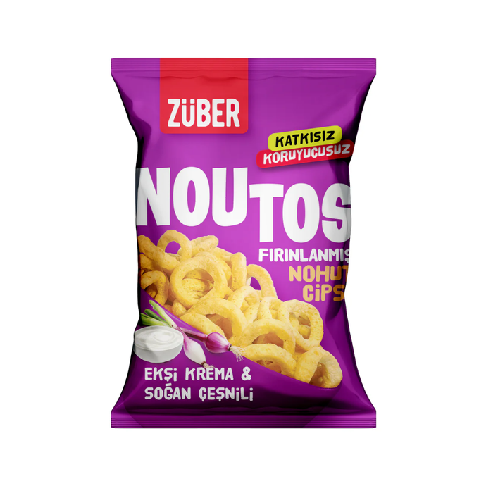 ZÜBER Noutos Nohut Cipsi Ekşi Krema ve Soğanlı 55 g