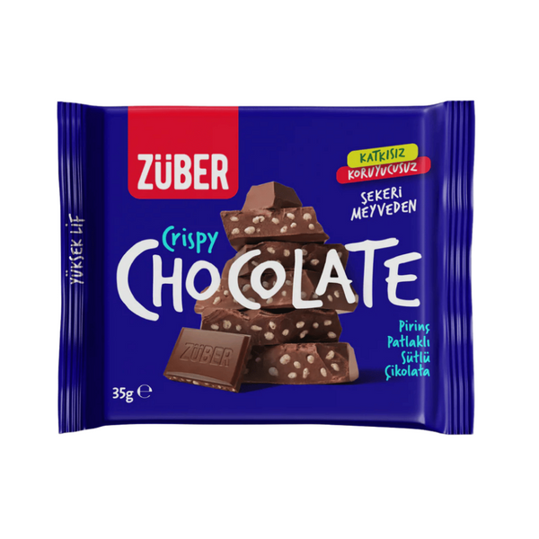 ZÜBER Pirinç Patlaklı Sütlü Çikolata 35g