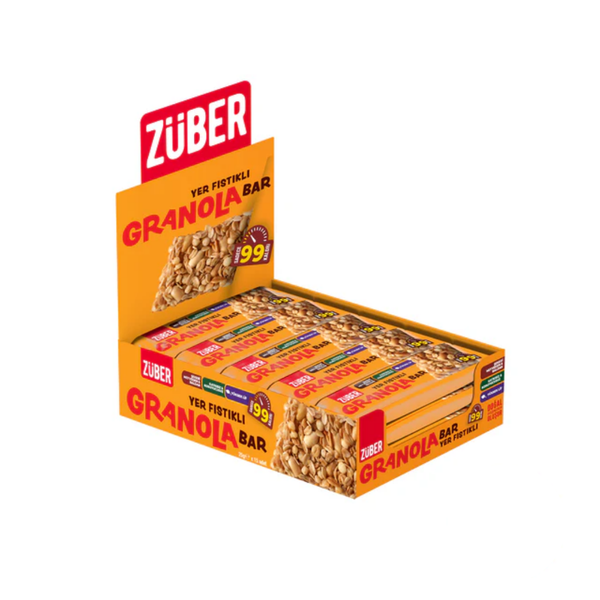 ZÜBER Yer Fıstıklı Granola Bar 25g X 15 Adet