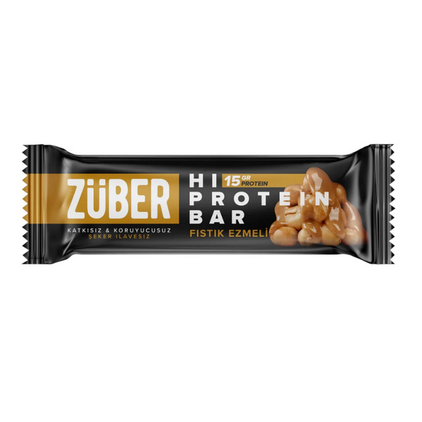 ZÜBER Yüksek Protein Bar Fıstık Ezmeli 45g
