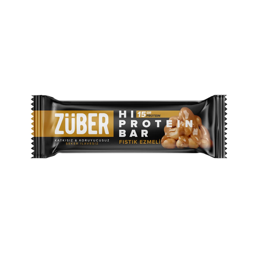 ZÜBER Yüksek Protein Bar Fıstık Ezmeli 45g