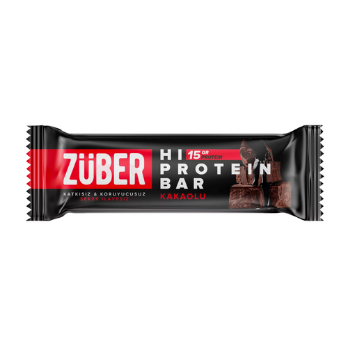 ZÜBER Kakaolu Yüksek Protein Bar 45g