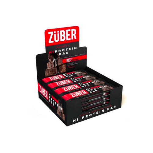 ZÜBER Kakaolu Yüksek Protein Bar 45g x 12