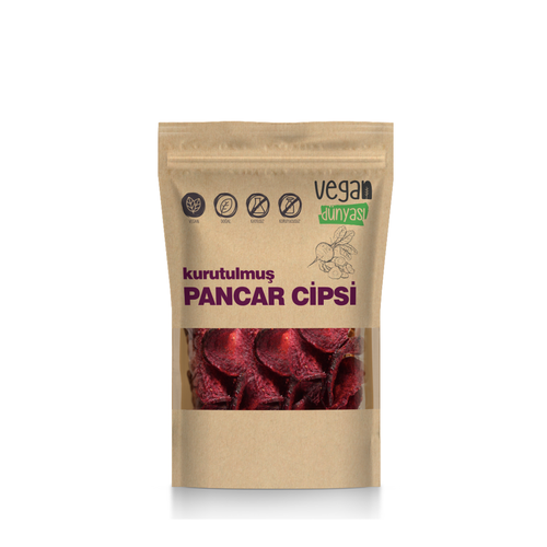 VEGAN DÜNYASI Kurutulmuş Kırmızı Pancar Cipsi 70g