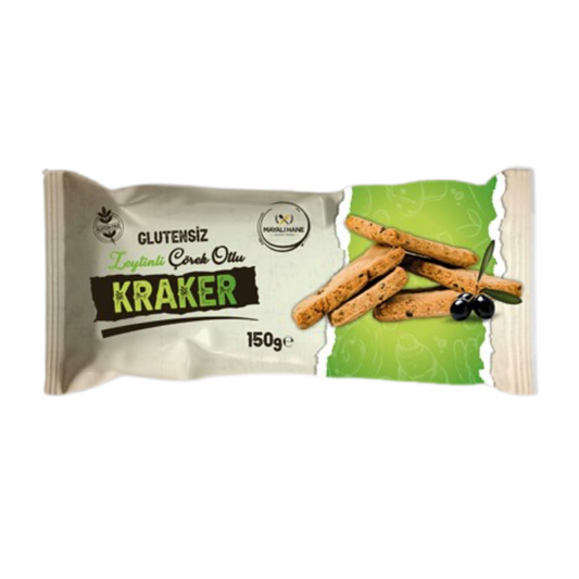 MAYALI HANE Glutensiz Zeytinli Çörekotlu Kraker 150g