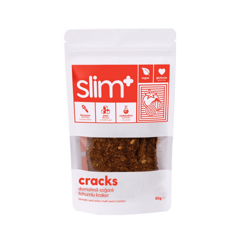 SLİMPLUS Domates Soğanlı Glutensiz Cracks Tohum Kraker 50gr