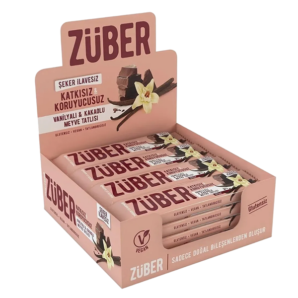 ZÜBER Vanilyalı ve Çikolatalı Meyve Tatlısı (12 Adet)