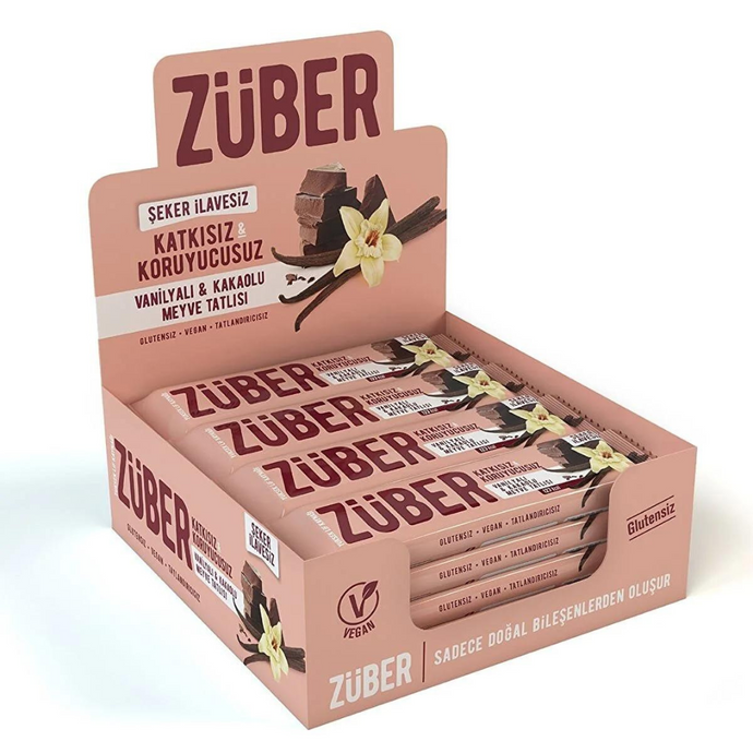 ZÜBER Vanilyalı ve Kakaolu Meyve Tatlısı (12 Adet)