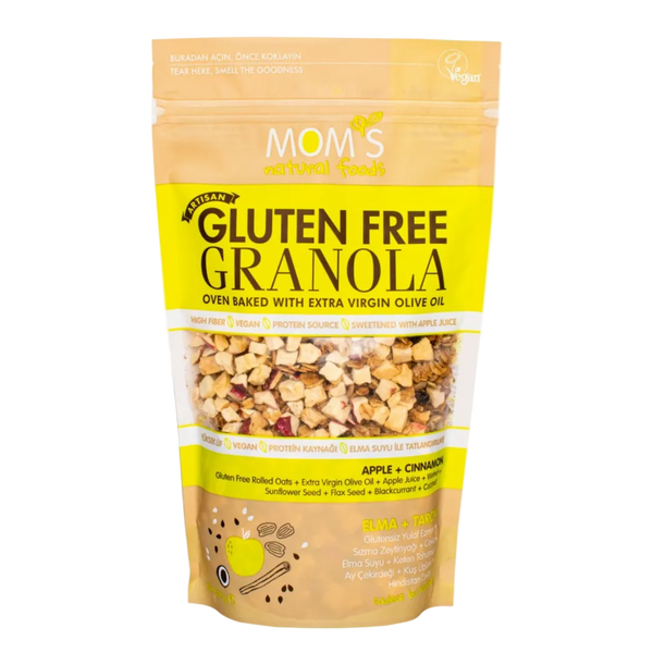 MOM'S NATURAL Glutensiz Elmalı Tarçınlı Granola 300g