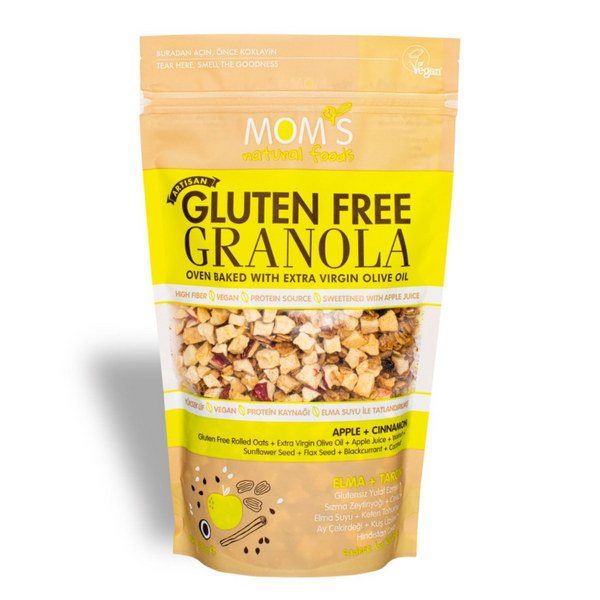 MOM'S NATURAL Glutensiz Elmalı Tarçınlı Granola 300g