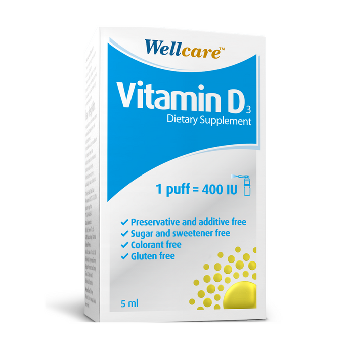 WELLCARE Vitamin D₃ 400 IU 5 Ml Sprey 
