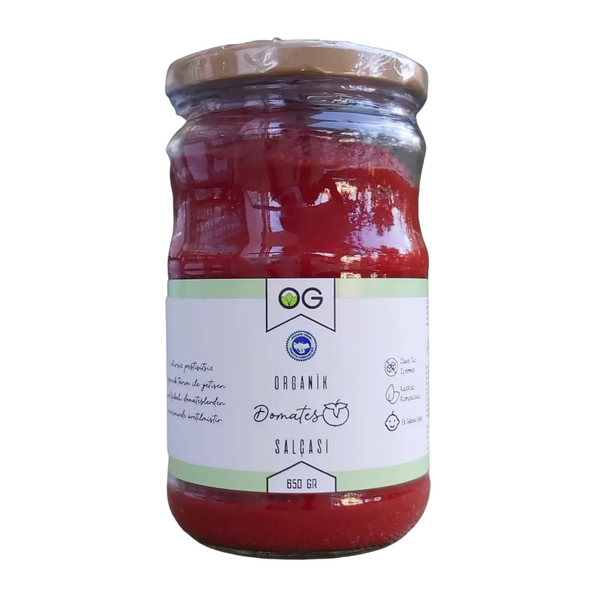 OG NATURAL Organik Tuzsuz Domates Salçası 650g