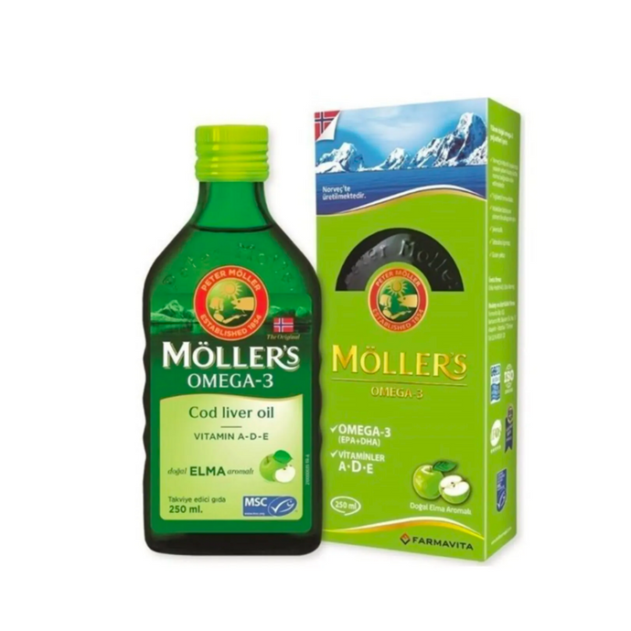 MÖLLER'S Omega 3 Elma Aromalı Balık Yağı 250 ml 