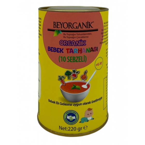 BEYORGANİK Bebek Ek Gıdası Organik Bebek Tarhanası (10 Sebzeli) 220g