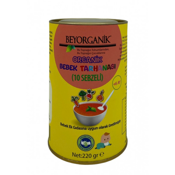 BEYORGANİK Bebek Ek Gıdası Organik Bebek Tarhanası (10 Sebzeli) 220g