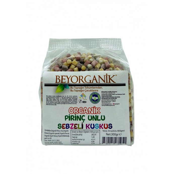 BEYORGANİK Organik Pirinç Unlu Sebzeli Kuskus 300gr