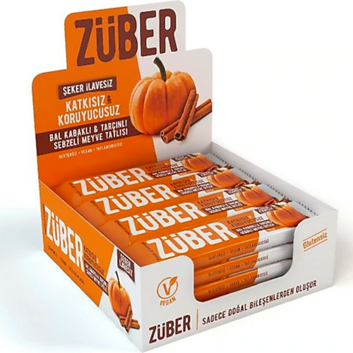 ZÜBER Bal Kabaklı Tarçınlı Sebzeli Bar 35g x 12 adet