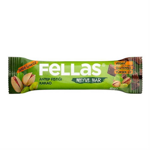 FELLAS Antep Fıstığı Kakao Meyve Bar 40 Gr