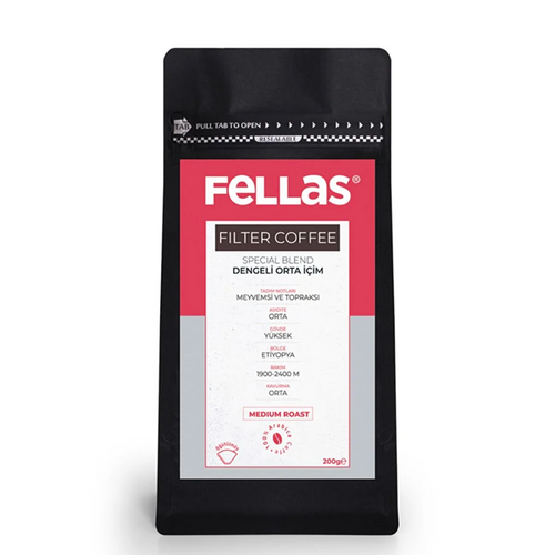 FELLAS Filtre Kahve - Orta İçim Etiyopya Blend 200g