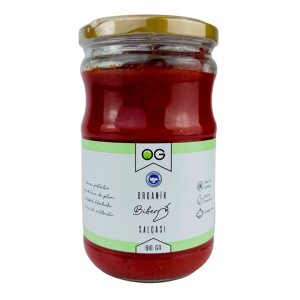 OG NATURAL Organik Tuzsuz Biber Salçası 610g